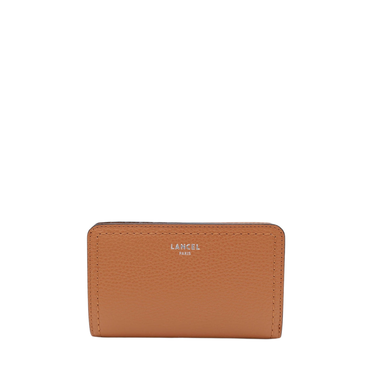 Sacha rectangular zipped leather wallet - Camel