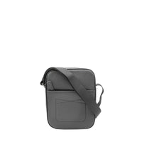 Sac bandoulière Reporter Théo S en cuir grainé - Noir
