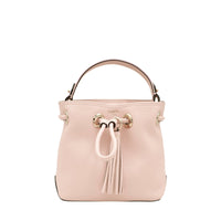 Mini sac seau Sacha en cuir grainé - Nude