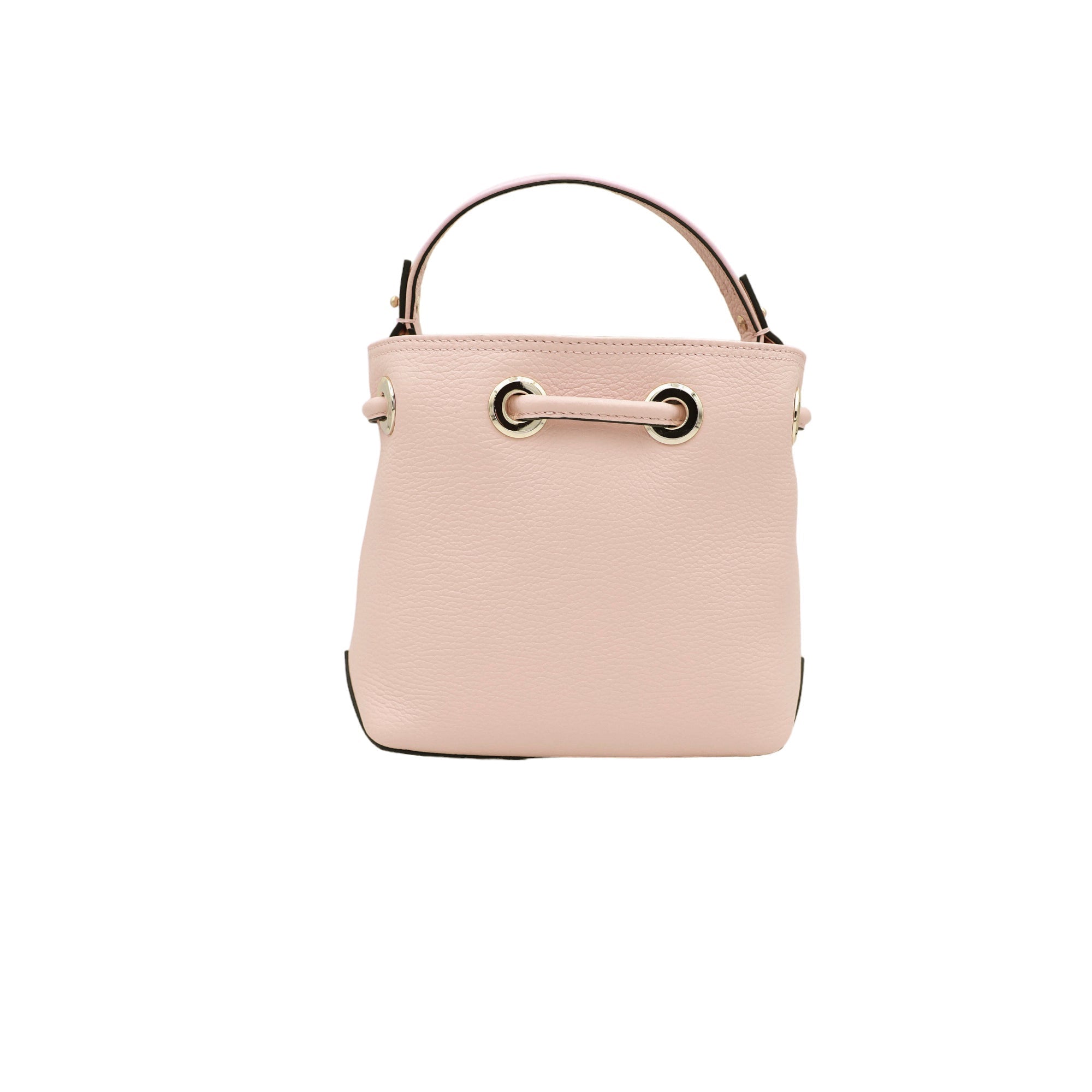 Mini sac seau Sacha en cuir grainé - Nude