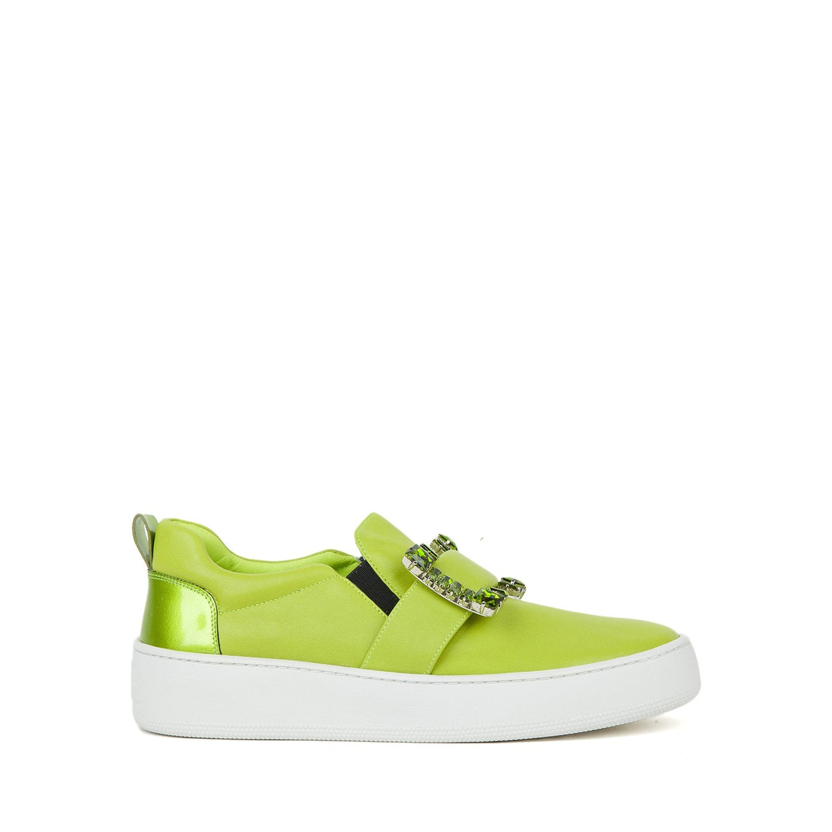 Sneakers avec boucle décorative en cuir - Neon