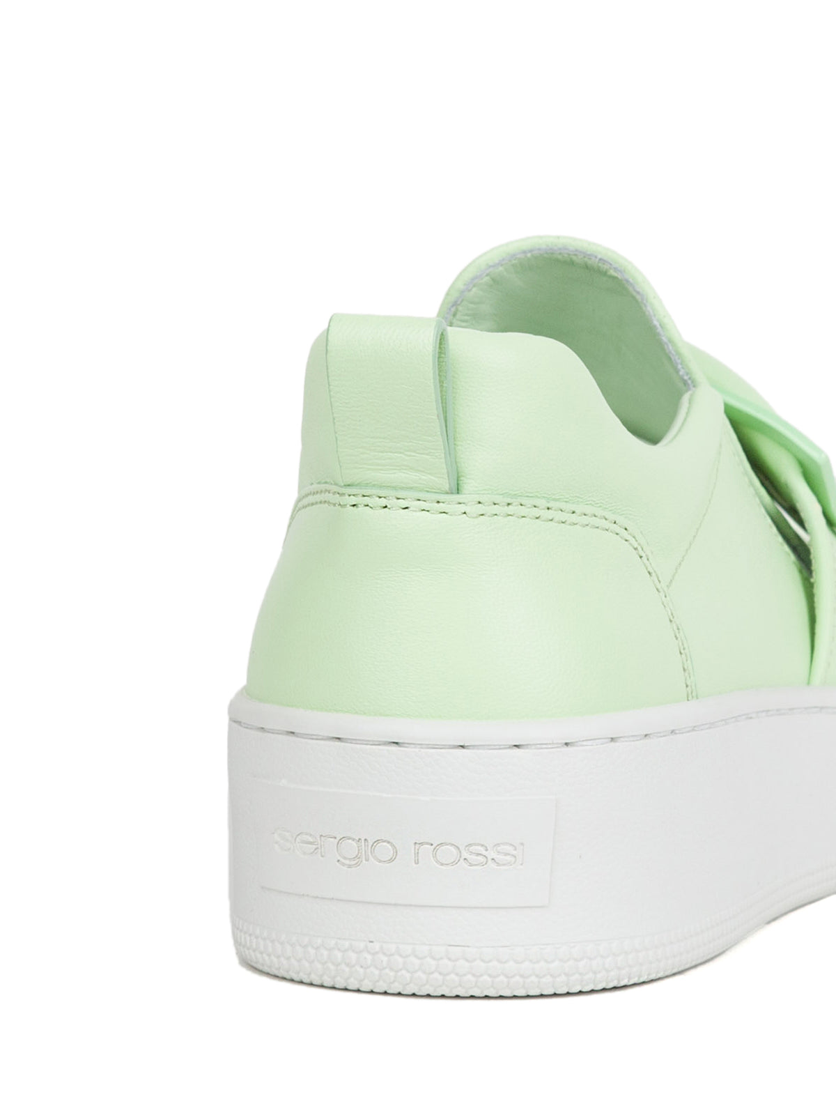 Scratch-off leather sneakers - Apple & Peridot