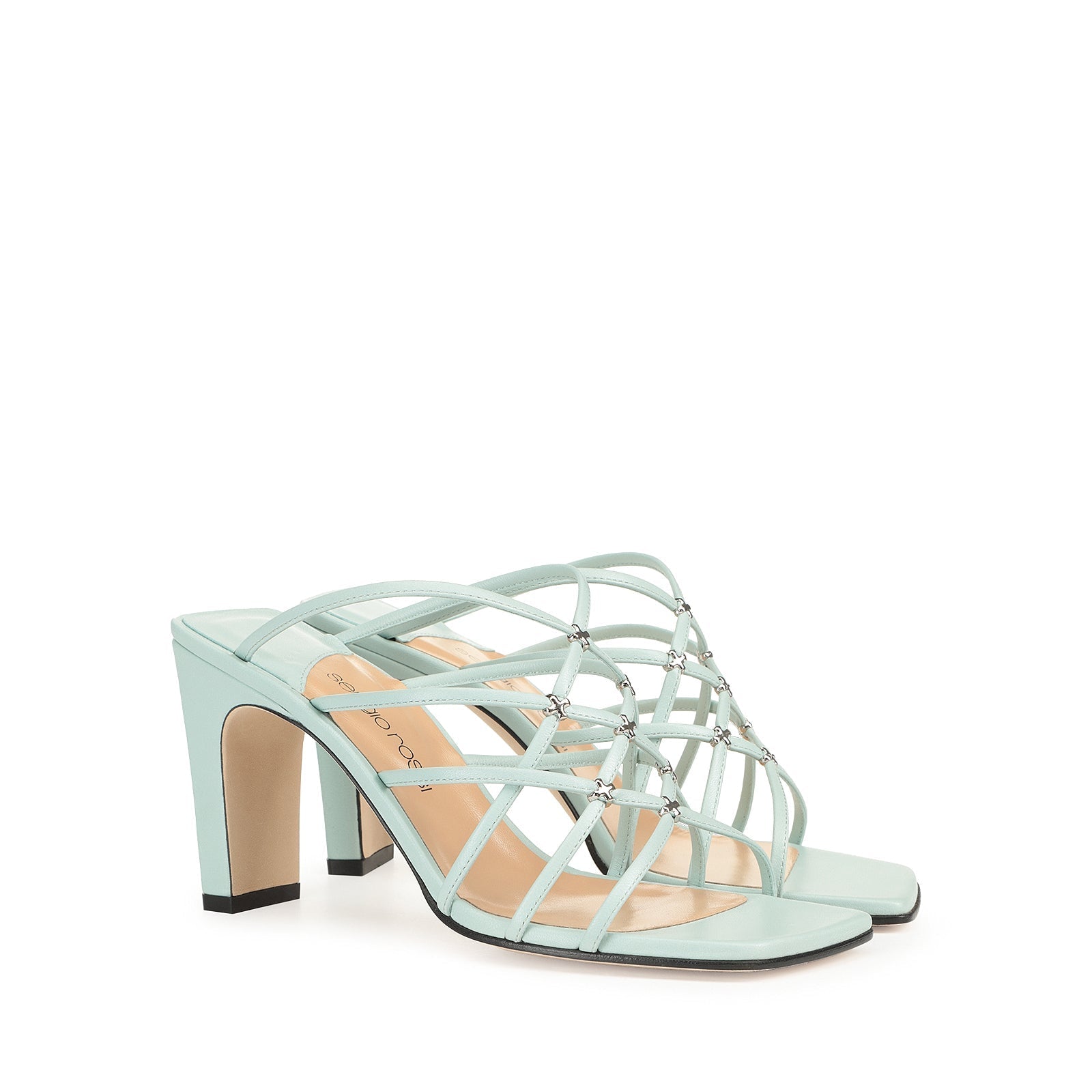 Mules à talons Grazie Sergio 85 en cuir - Agave