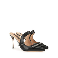 Mules à talons Grazie Sergio pointues 90 - Nero