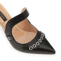 Mules à talons Grazie Sergio pointues 90 - Nero