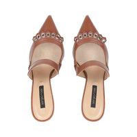 Grazie Sergio Pointed Heeled Mules 90 - Wood