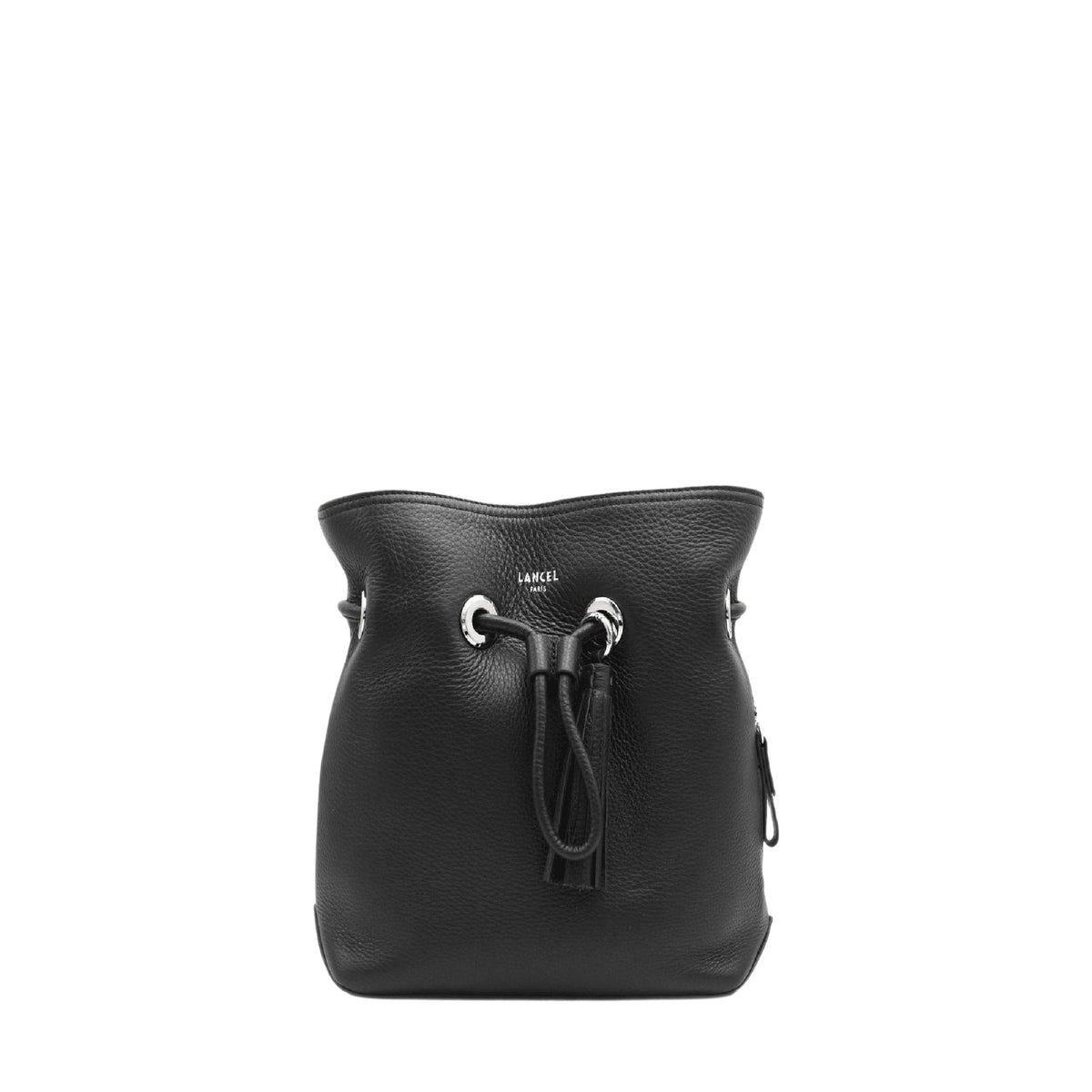S-size bucket bag with Sacha leather handle - Black