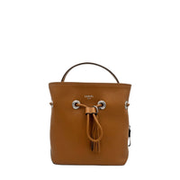 Sacha leather bucket bag with handle - Camel