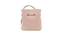 Petit sac seau Sacha à poignée en cuir grainé - Nude
