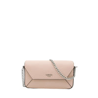 Mini sac à rabat Lettrines en cuir grainé - Nude