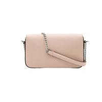 Mini sac à rabat Lettrines en cuir grainé - Nude