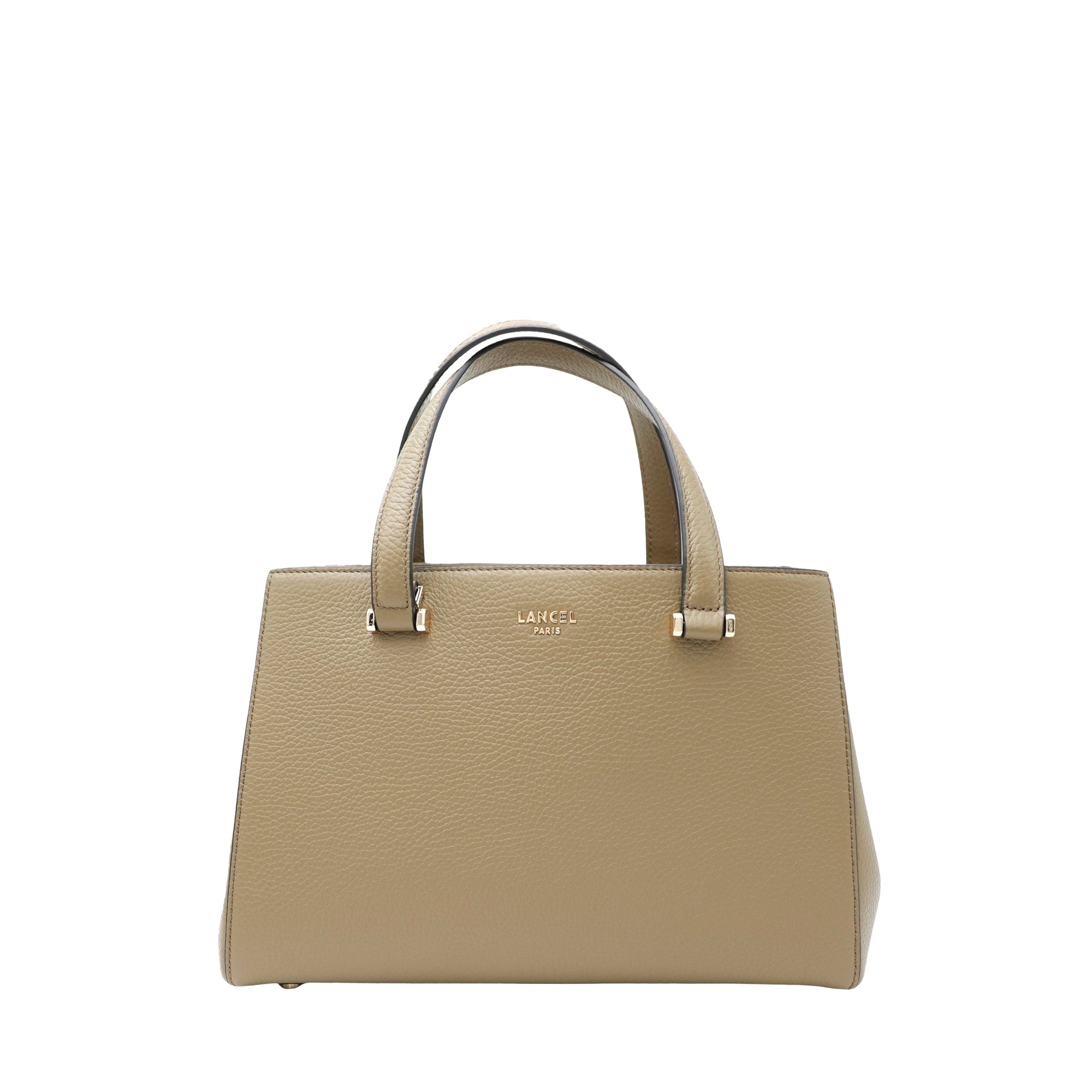 Petit sac Lettrines carryall en cuir grainé - Kaki