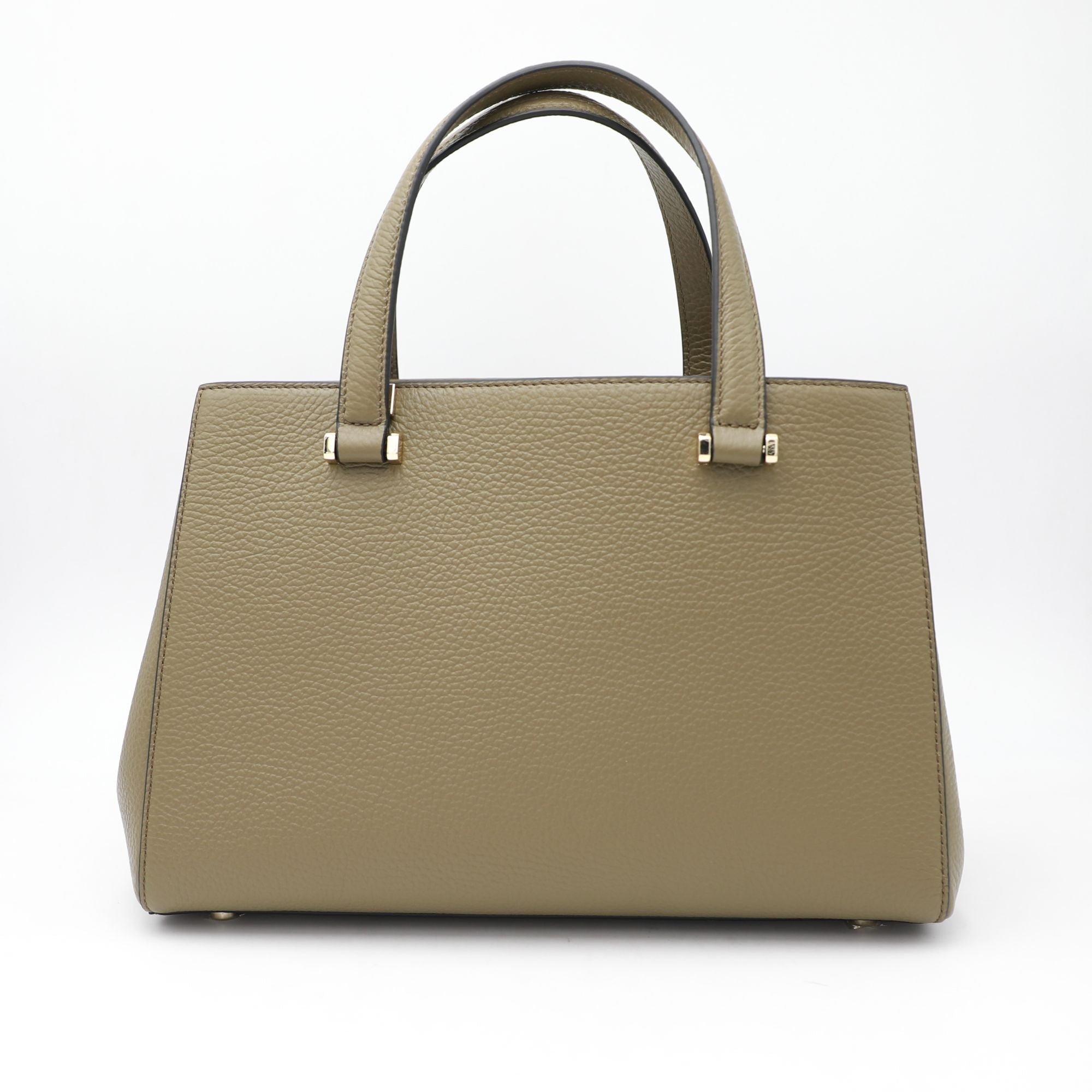 Petit sac Lettrines carryall en cuir grainé - Kaki