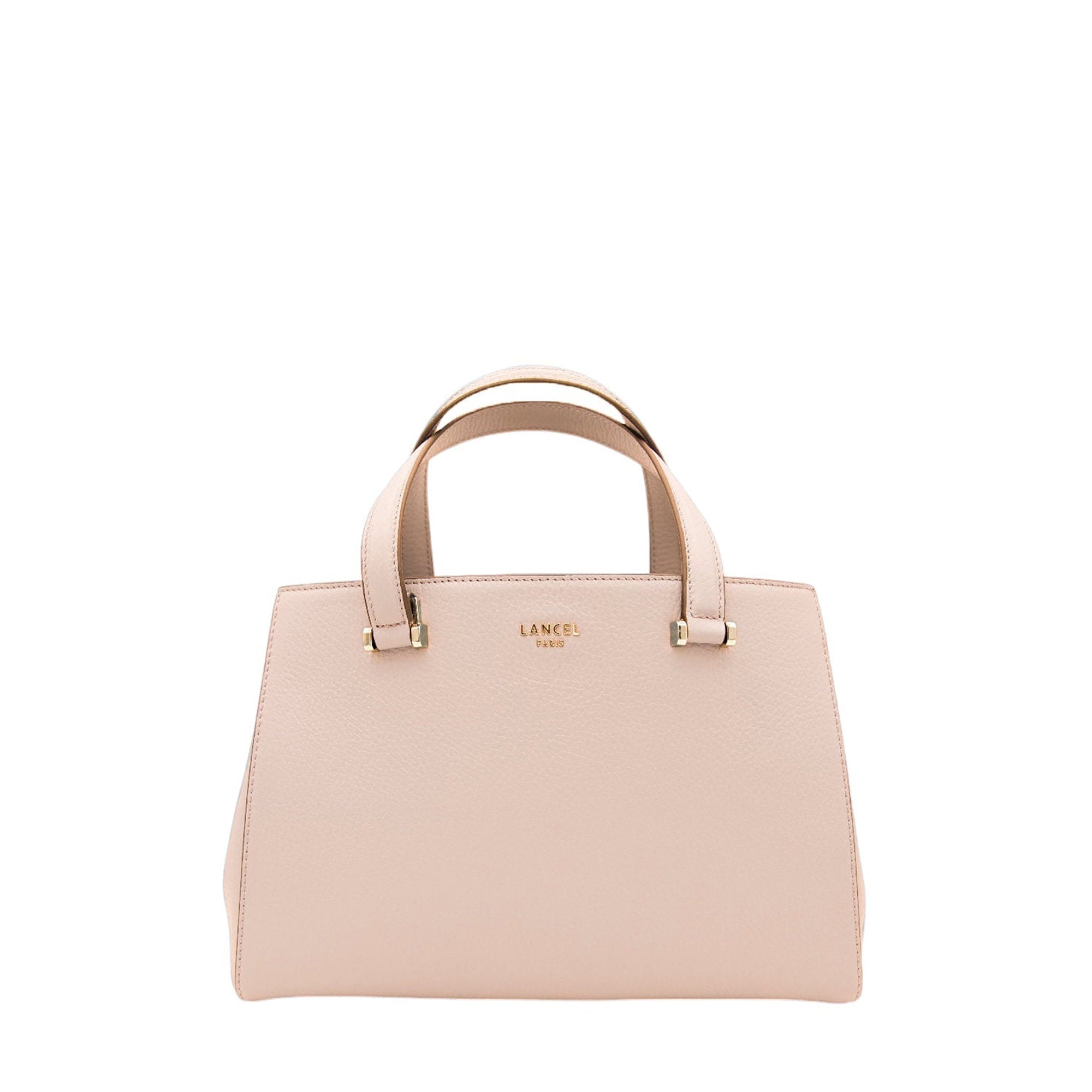 Petit sac Lettrines carryall en cuir grainé - Nude