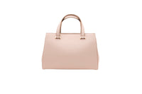 Petit sac Lettrines carryall en cuir grainé - Nude
