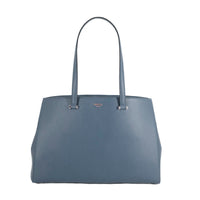 Sac Lettrines caryall en cuir grainé - Bleu Polaire