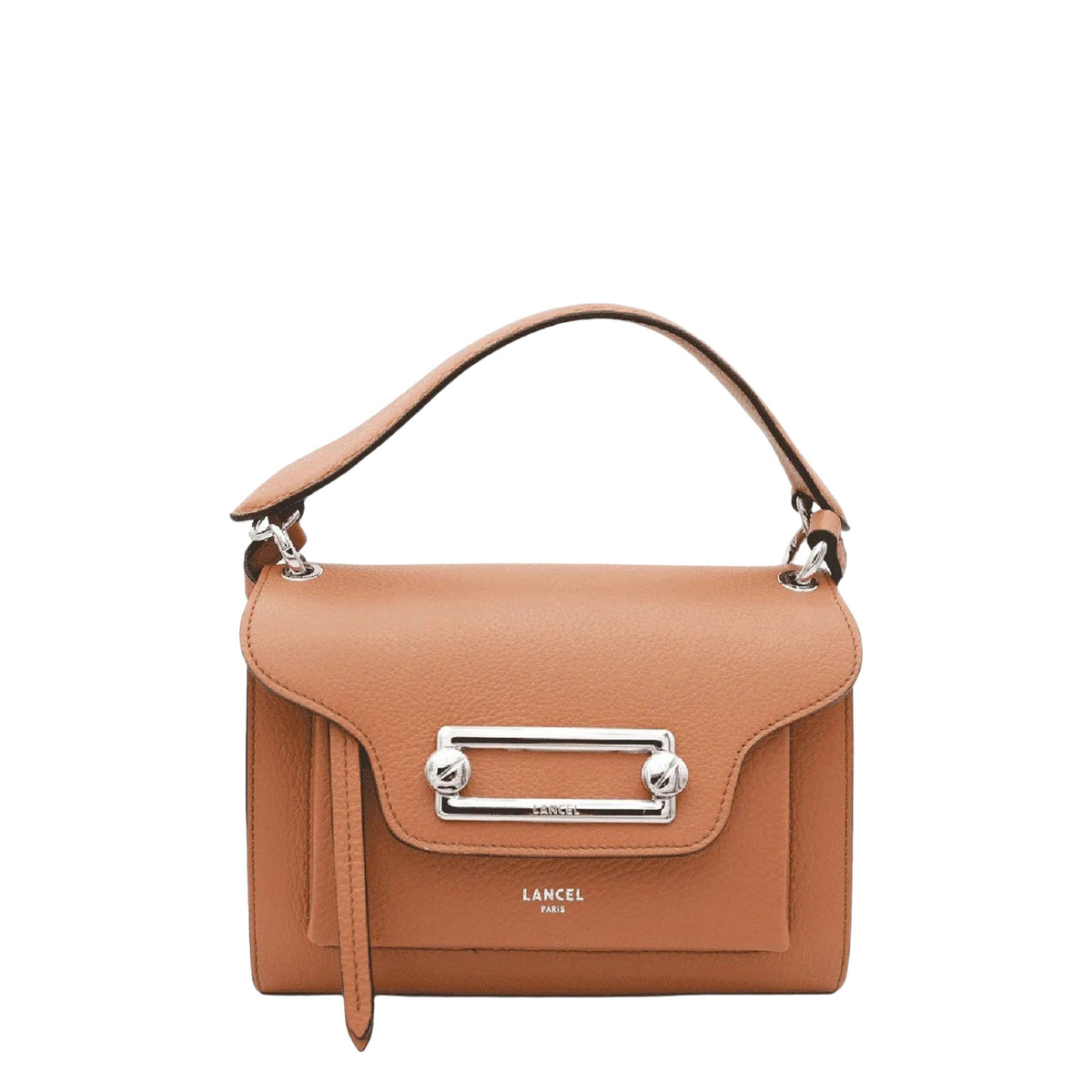 M Clic leather crossbody bag - Camel