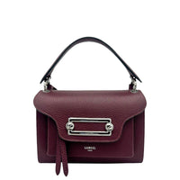 Sac porté croisé M Clic en cuir grainé - Cassis