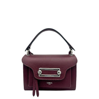 M Clic crossbody bag in grained leather - Cassis