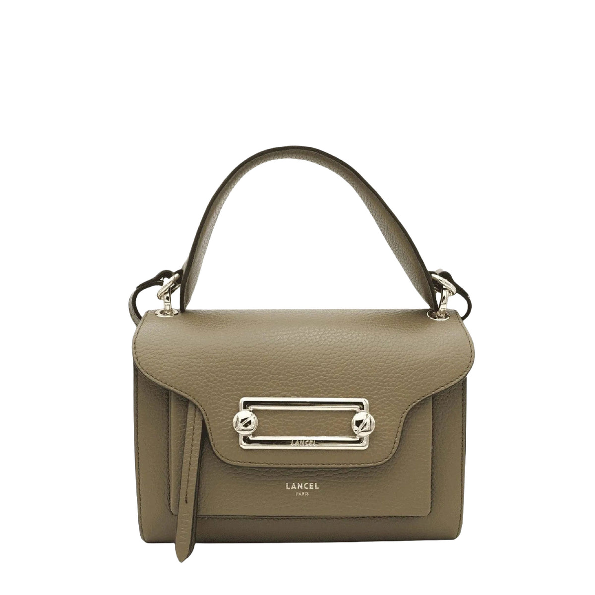 M Clic leather crossbody bag - Khaki