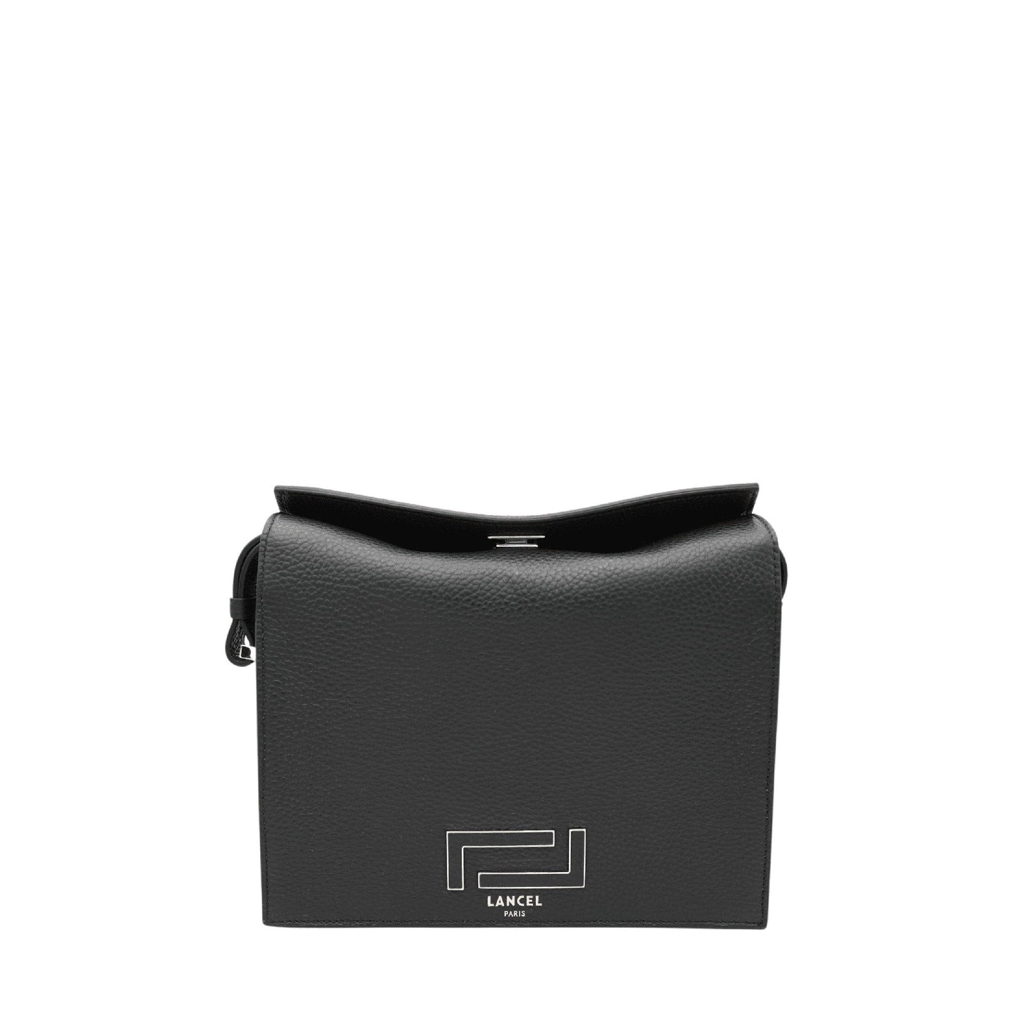 Sac Pia porte croisé en cuir grainé - Noir