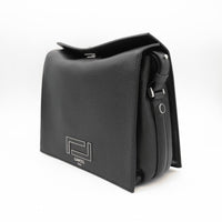 Sac Pia porte croisé en cuir grainé - Noir