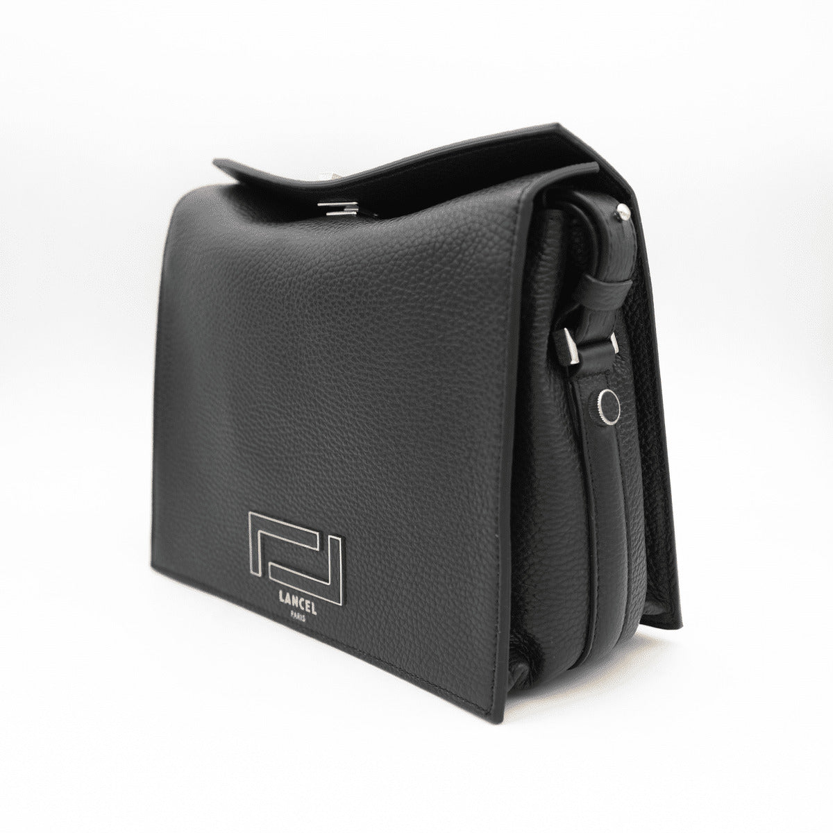 Sac Pia porte croisé en cuir grainé - Noir