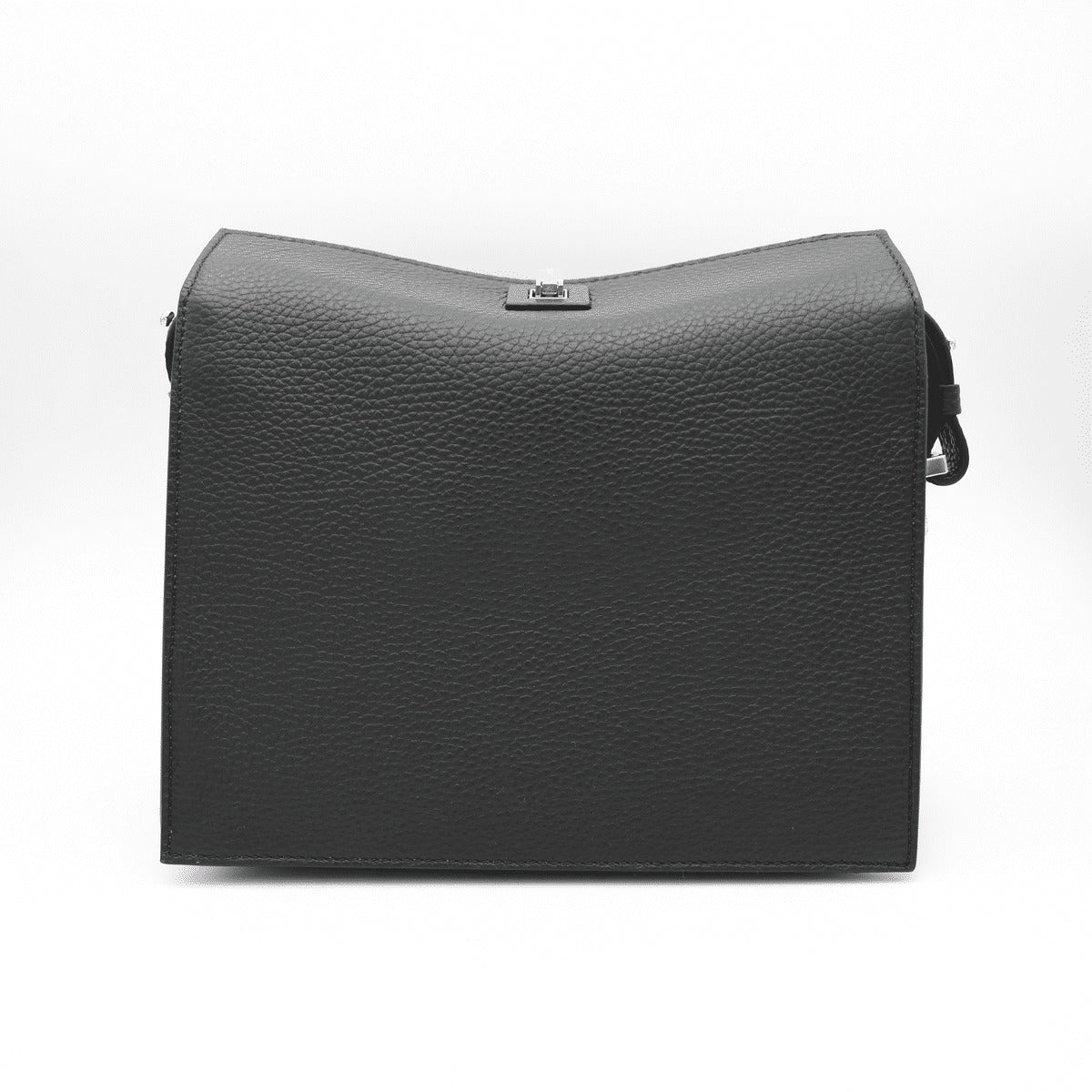 Sac Pia porte croisé en cuir grainé - Noir