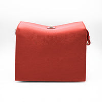 Sac Pia porte croisé en cuir grainé - Tomate