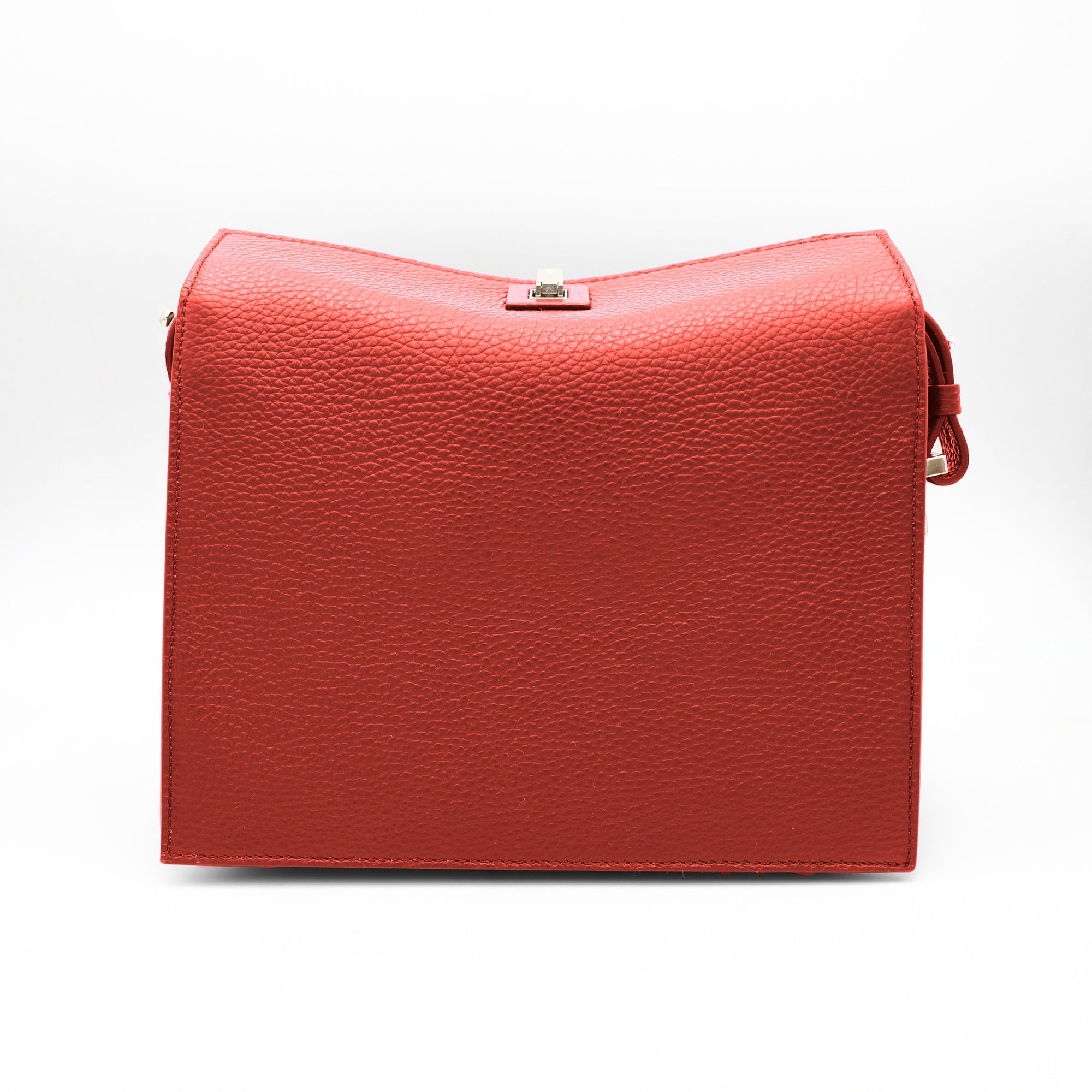 Sac Pia porte croisé en cuir grainé - Tomate