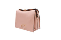 Sac Pia porte croisé en cuir grainé - Nude