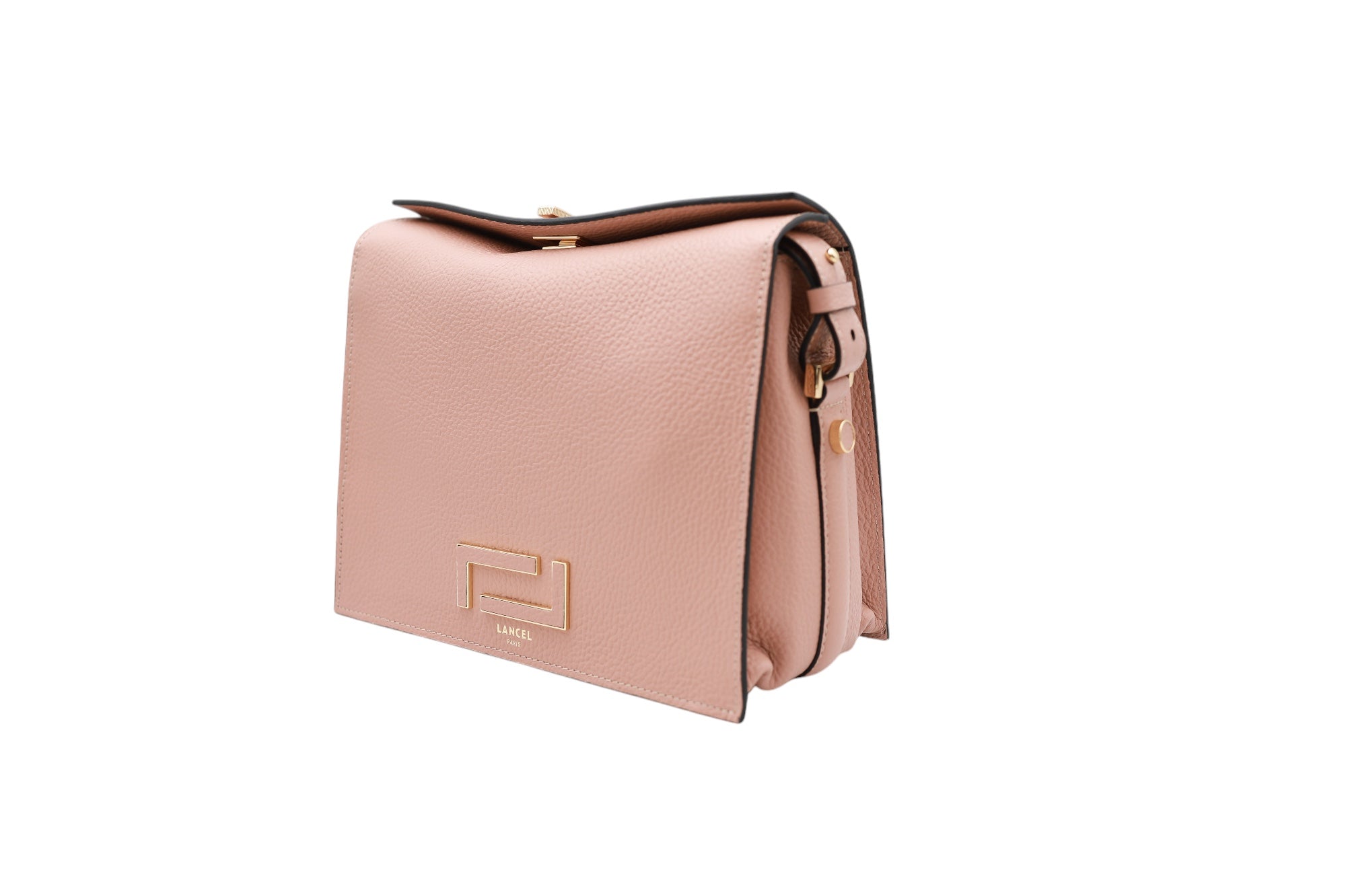 Sac Pia porte croisé en cuir grainé - Nude