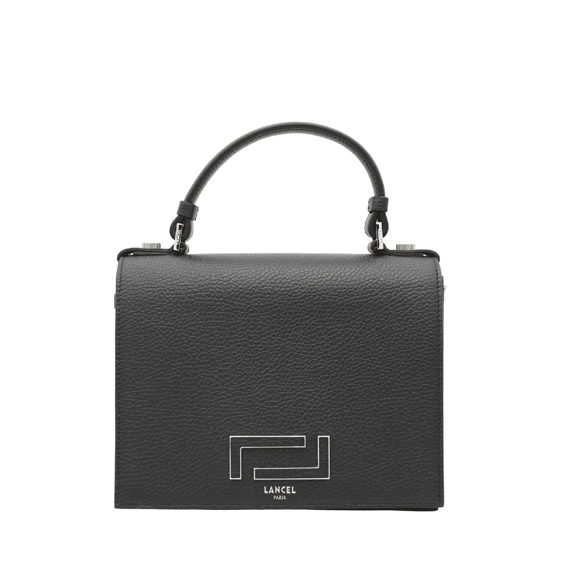 Sac porté main Pia en cuir grainé - Noir