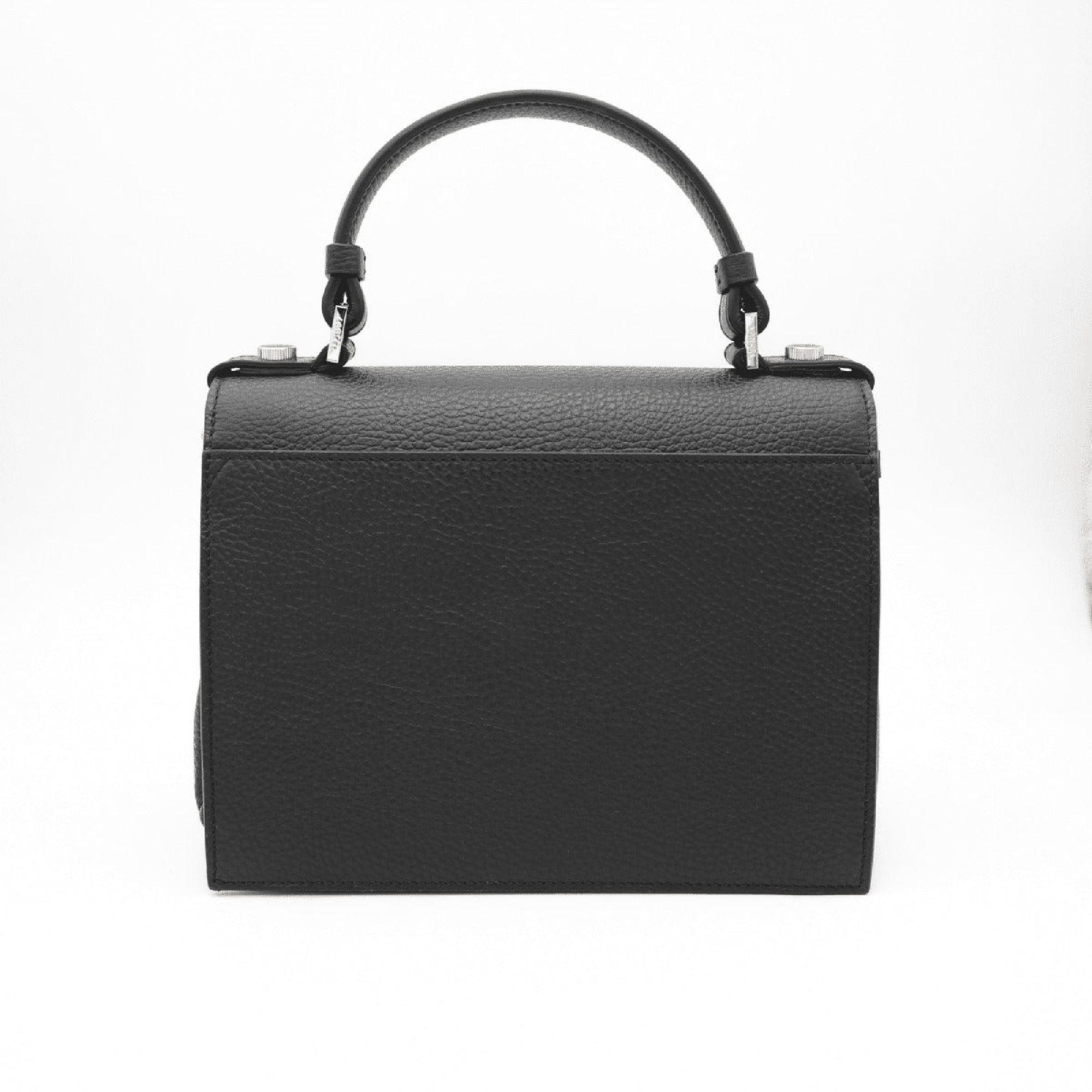 Sac porté main Pia en cuir grainé - Noir