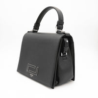 Sac porté main Pia en cuir grainé - Noir