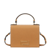 Sac Pia porte croisé en cuir grainé - Camel