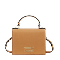 Sac Pia porte croisé en cuir grainé - Camel