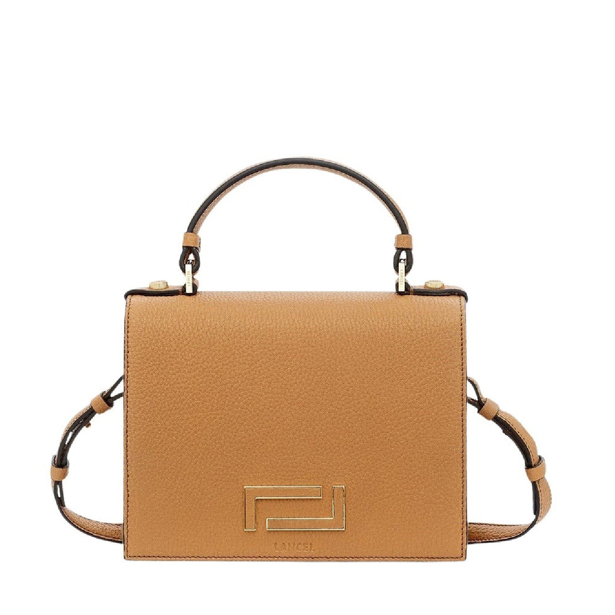Sac Pia porte croisé en cuir grainé - Camel
