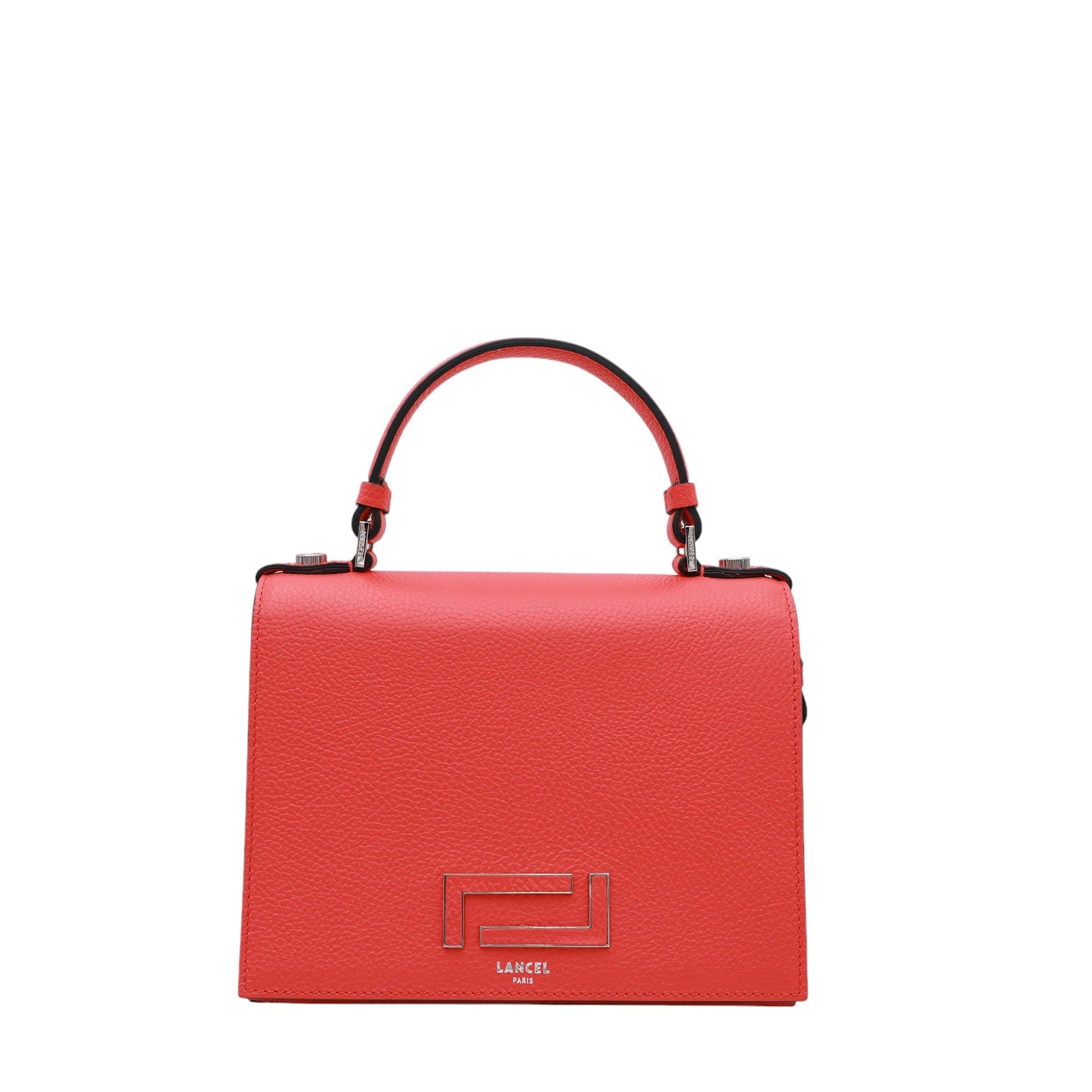 Sac Pia porte croisé en cuir grainé - Tomate