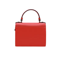 Sac Pia porte croisé en cuir grainé - Tomate