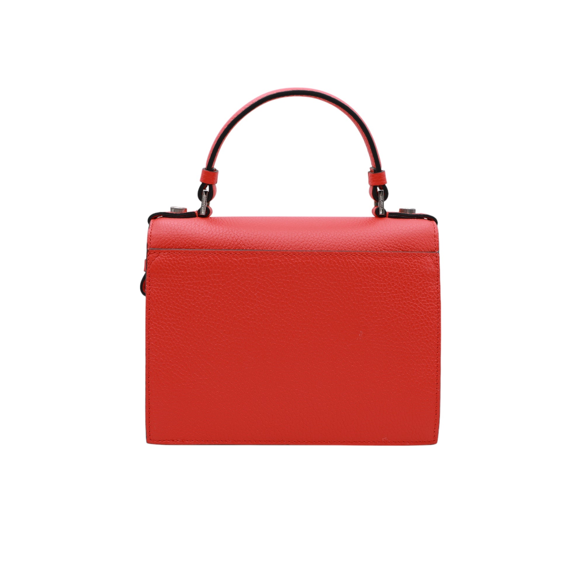 Sac Pia porte croisé en cuir grainé - Tomate