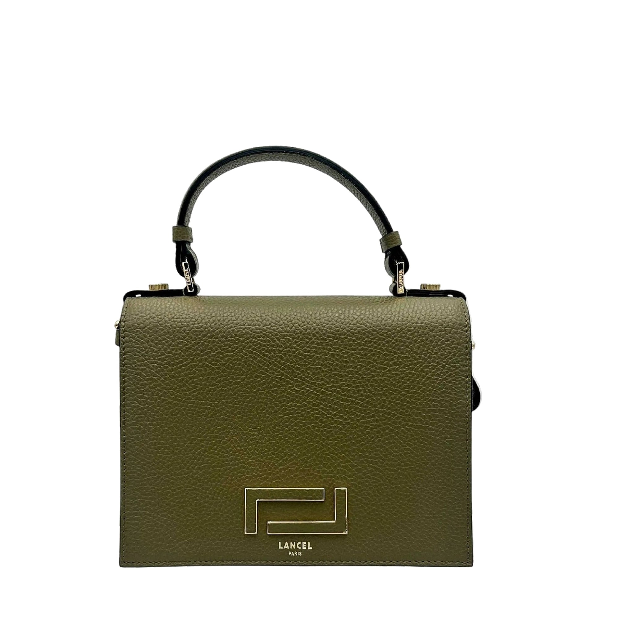 Sac porté main Pia en cuir grainé - Kaki