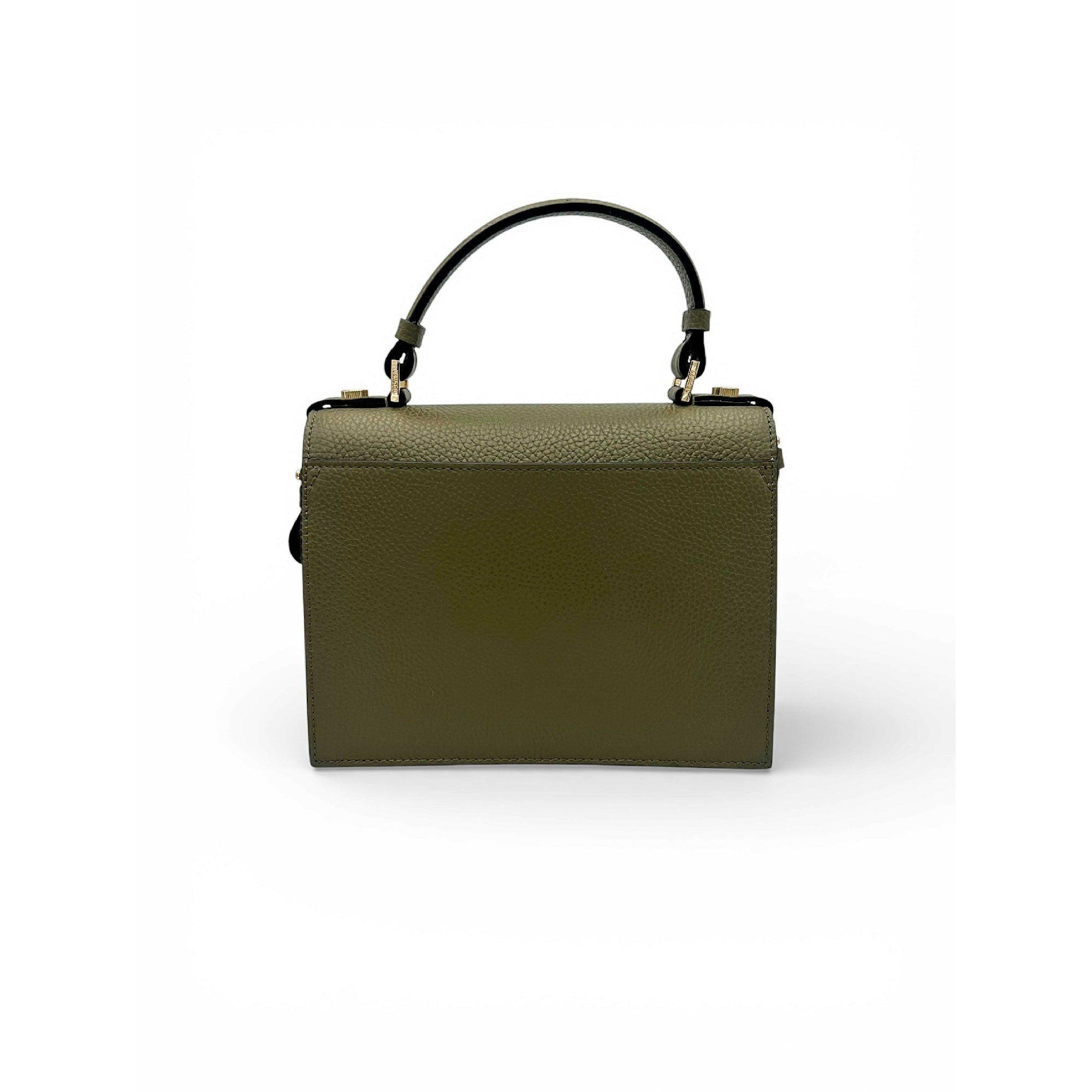 Sac porté main Pia en cuir grainé - Kaki
