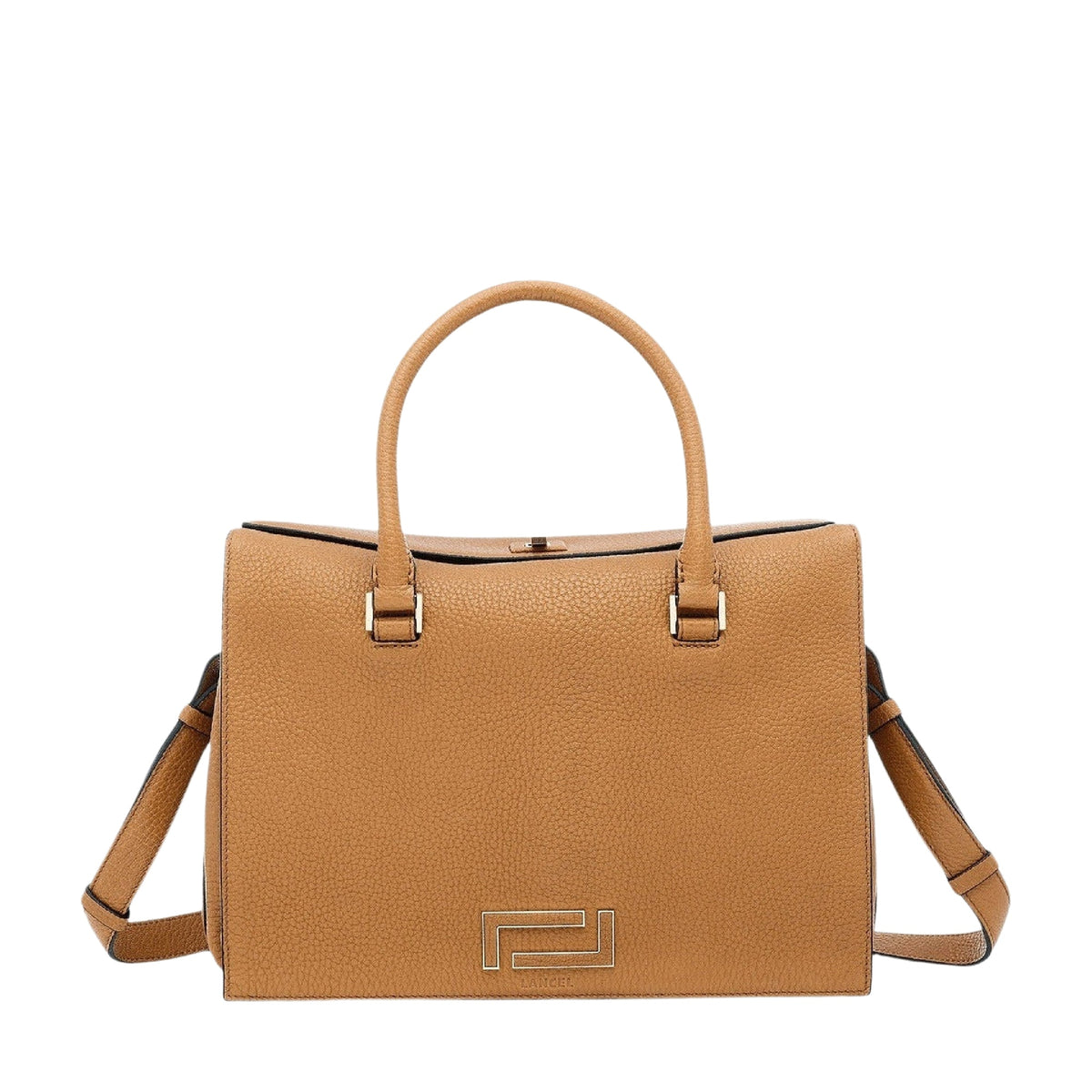 Pia tote bag in grained leather - Camel