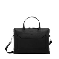 Porte-documents slim Graphic en cuir grainé - Noir
