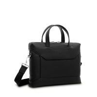 Porte-documents slim Graphic en cuir grainé - Noir