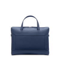 Porte-documents slim Graphic en cuir grainé - Bleu pétrole