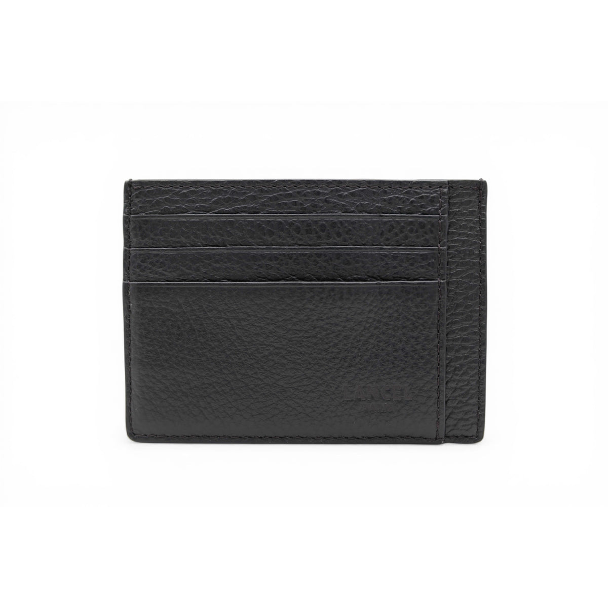 6CC Graphic Leather Card Holder - Black