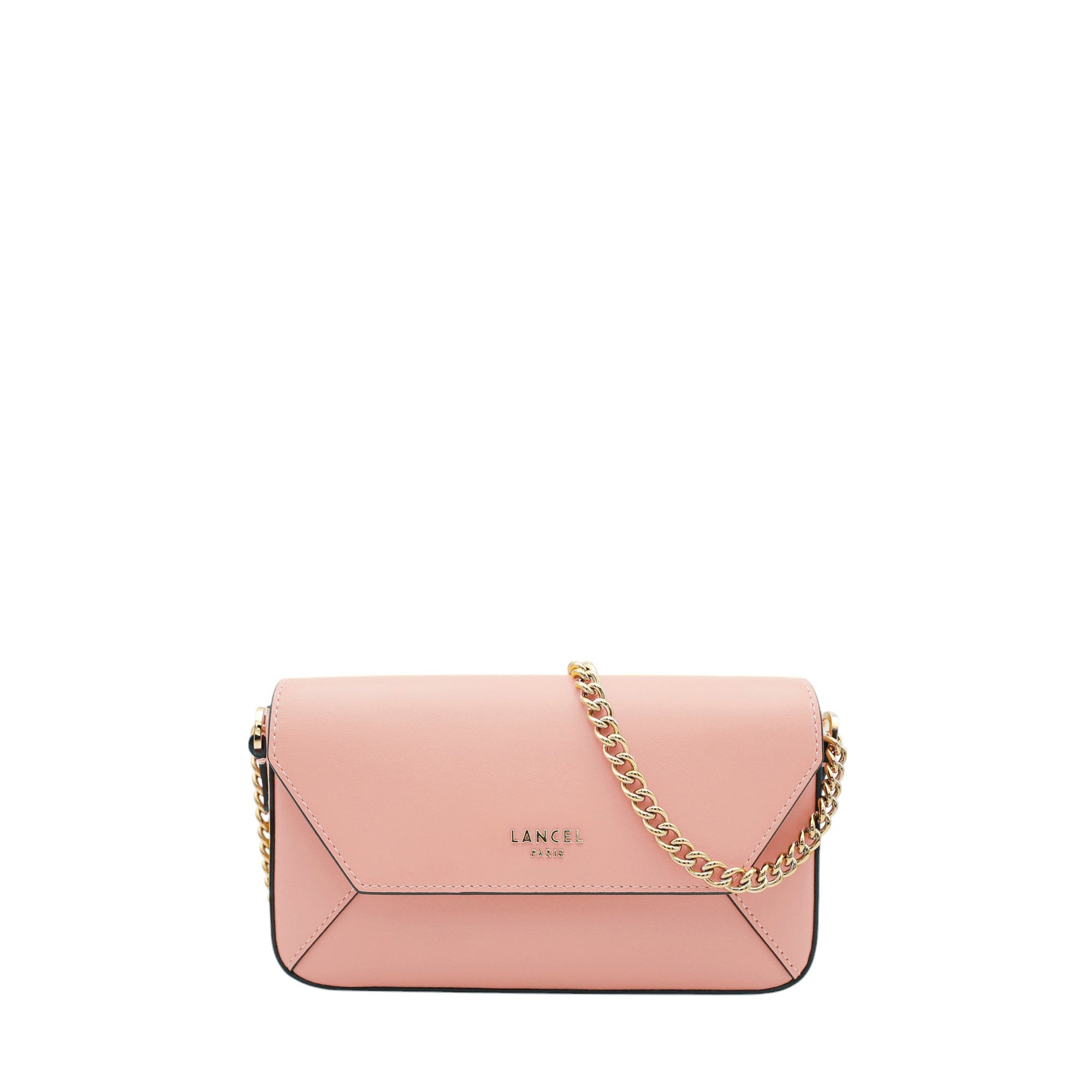 Mini sac à rabat Lettrines en cuir lisse - Nuage