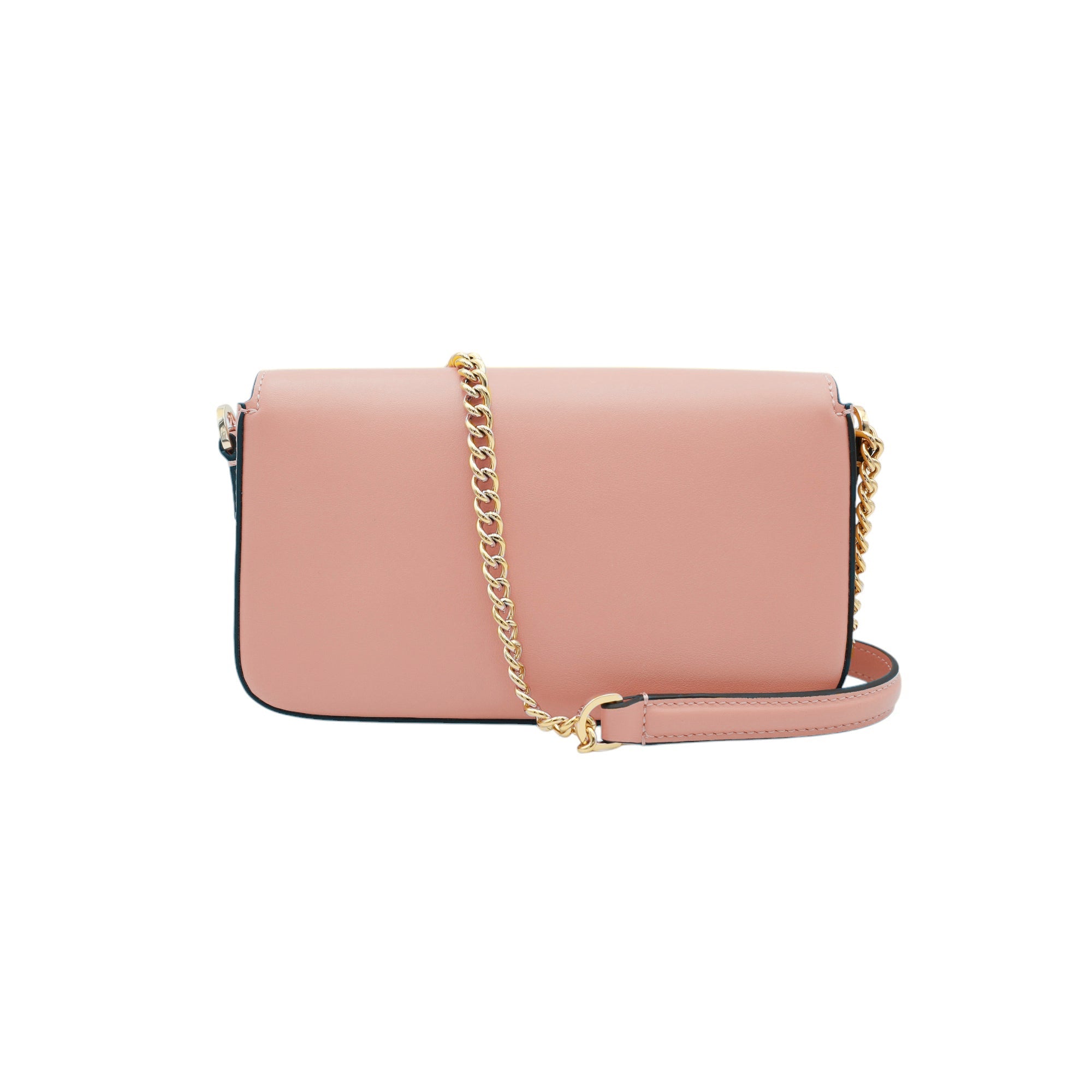 Mini sac à rabat Lettrines en cuir lisse - Nuage